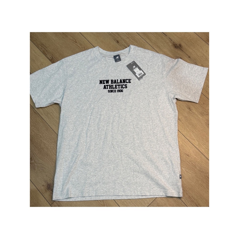 New Balance Athletics Since 1906 Heather Gray Graphic T-Shirt XL MT51528 AHH